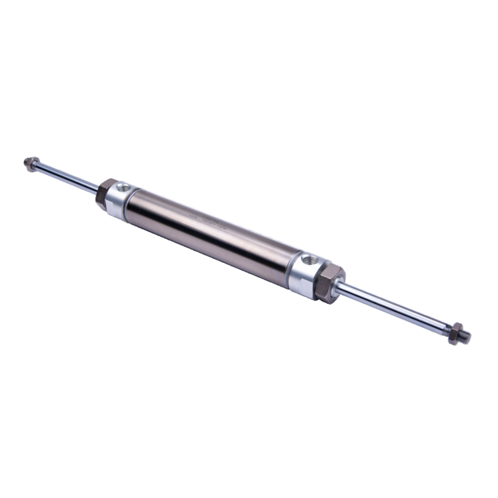 NPBD7/16X2-1/2S AIRTAC ROUND LINE CYLINDER<br>NPB SERIES 7/16" BORE 2 1/2" STROKE, DBL ACT, DBL ROD, DBL NOSE MNT, MAGNET
